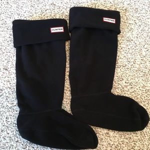 Tall black Hunter Boot socks large
